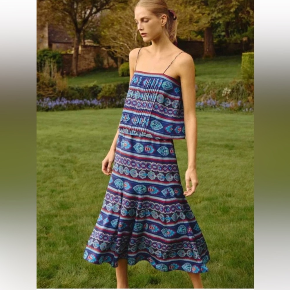 NWT Hunter Bell Abbey Top in Garden Mosaic Pleated Cami XL